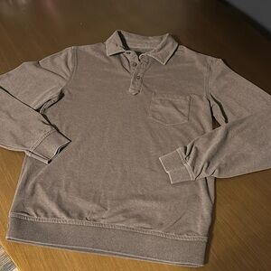 Dressmann Brand Men’s Size Small Relaxed Pocket Pullover Long Sleeve Shirt